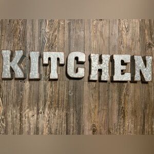 Galvanized tin letters